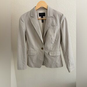 Banana Republic Women's Light Khaki Single-Button Blazer
